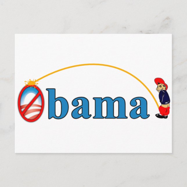 Pee on Obama Postcard (Front)