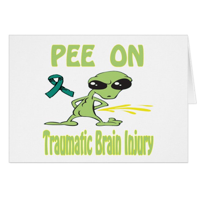 Pee On Traumatic Brain Injury Card (Front Horizontal)