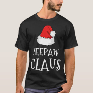Pee-Paw Claus Christmas Hat Matching Pajama Pj Pee T-Shirt