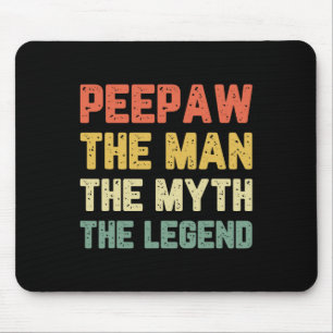 Pee-paw The Man The Myth The Legend Bunnyaw Vintag Mouse Mat