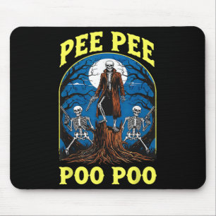 Pee Pee Poo Poo Cursed Gen Z Meme Funny Skeleton W Mouse Mat