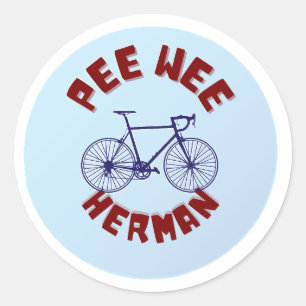 Pee Wee Herman Bike Classic Round Sticker