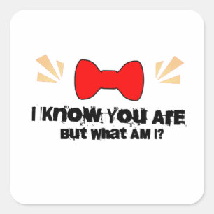 Pee Wee Herman I Know You Are But What Am I Square Sticker