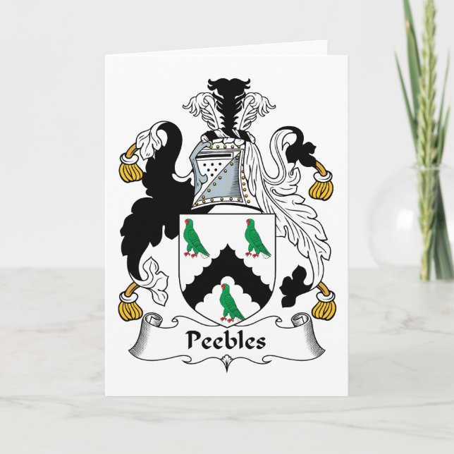 Peebles Family Crest Card (Front)