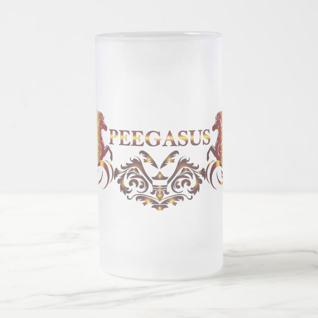 Peegasus Beer Glass Frosted Glass Beer Mug (Center)