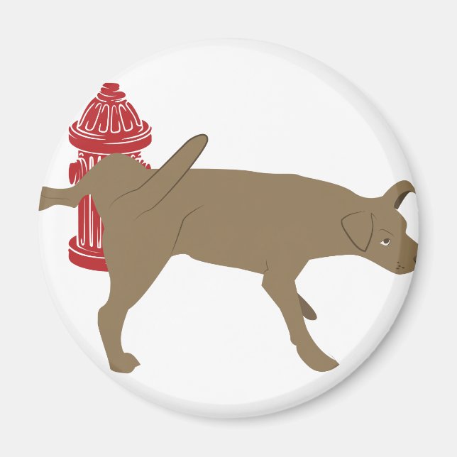 Peeing Dog Magnet (Front)