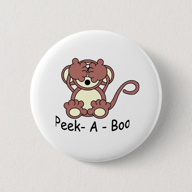 Peek- A - Boo 6 Cm Round Badge (Front)
