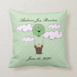 Peek a Boo Baby Boy Green Birth Cushion