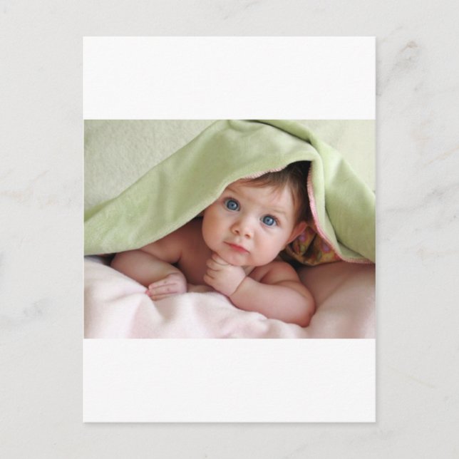 Peek-A-Boo Baby Postcard (Front)