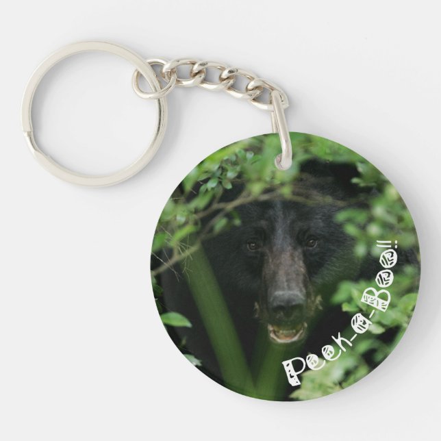 Peek-a-Boo Bear Key Ring (Front)