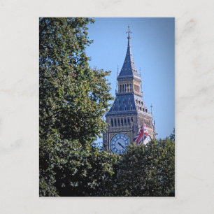 Peek-a-Boo - Big Ben Above the Trees Postcard