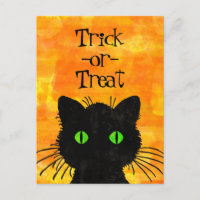 Peek-A-Boo Black Cat Orange Trick-or-Treat