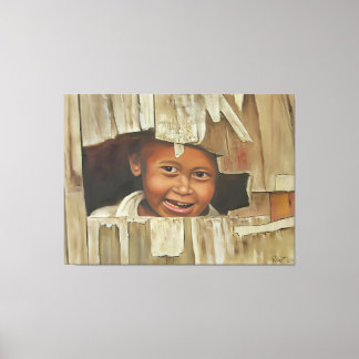 Peek-A-Boo Boy Canvas Print