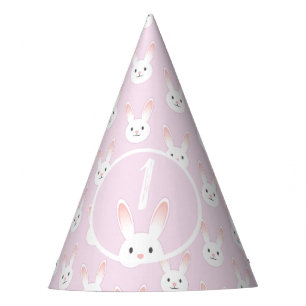 Peek-a-boo Bunny Kids Birthday Party Hat