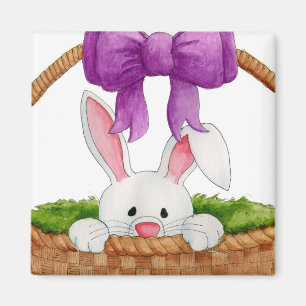 Peek-a-Boo Bunny Magnet