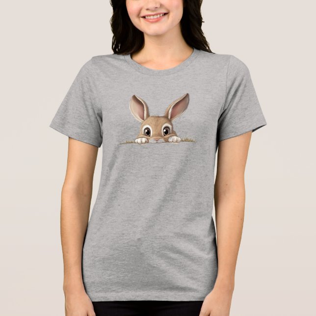 Peek-a-Boo Bunny Tri-Blend Shirt (Front)