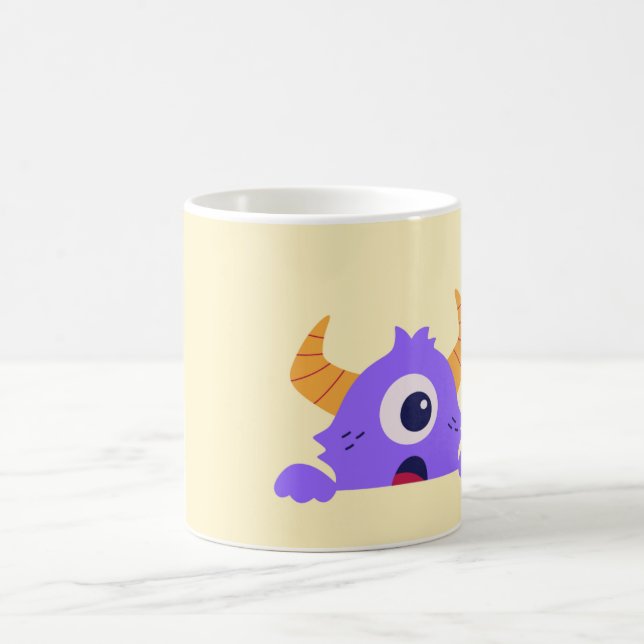 Peek-a-Boo - Cute Monster Coffee Mug (Center)