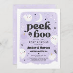 Peek A Boo Cute Purple Ghost Baby Shower Invitation<br><div class="desc">Peek A Boo Cute Purple Ghost Baby Shower Invitation
All designs are © PIXEL PERFECTION PARTY LTD</div>