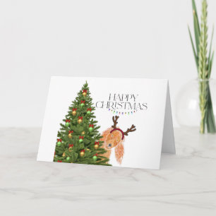 Peek a boo Dog Christmas Card