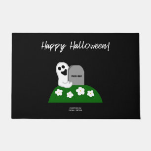 Peek A Boo Ghost Large Door Mat