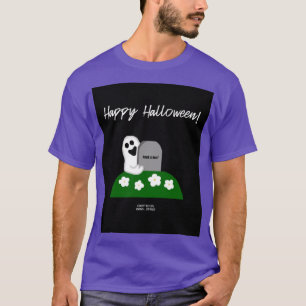 Peek A Boo Ghost Men's Purple T Shirt
