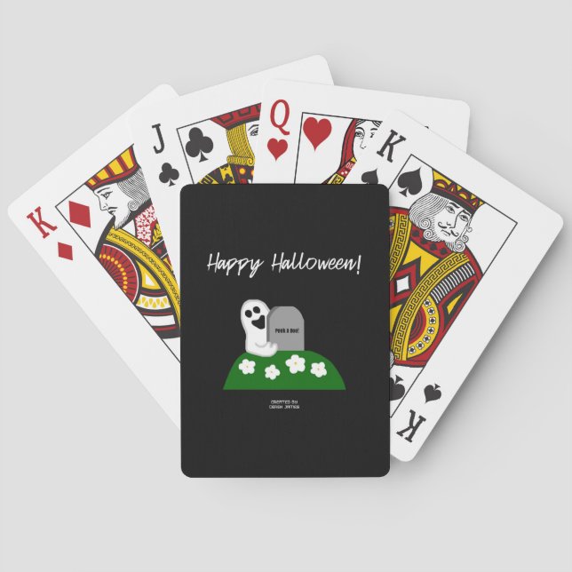 Peek A Boo Ghost Playing Cards (Back)