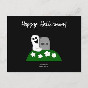 Peek A Boo Ghost Postcard