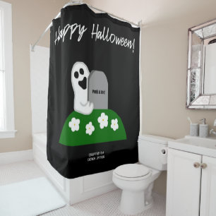 Peek A Boo Ghost Shower Curtain