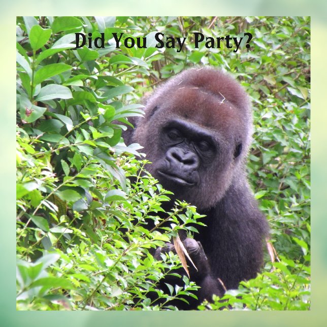 Peek-A-Boo Gorilla Window Cling (Sheet 3)