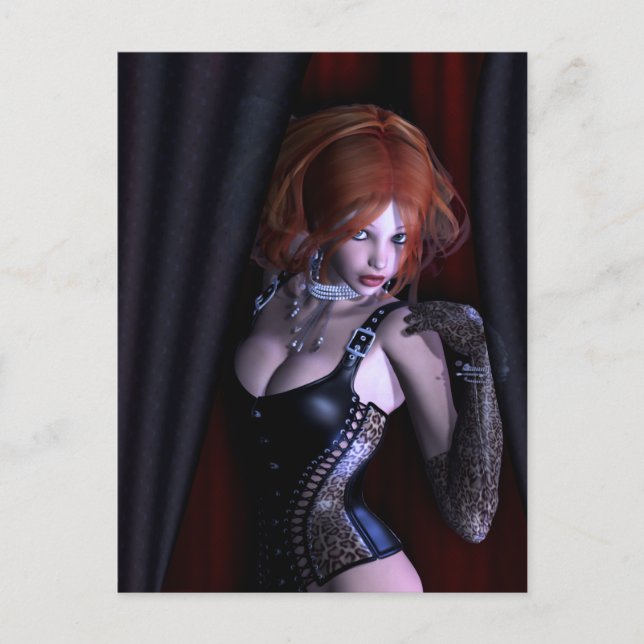 Peek A Boo Gothic Fantasy Postcard (Front)