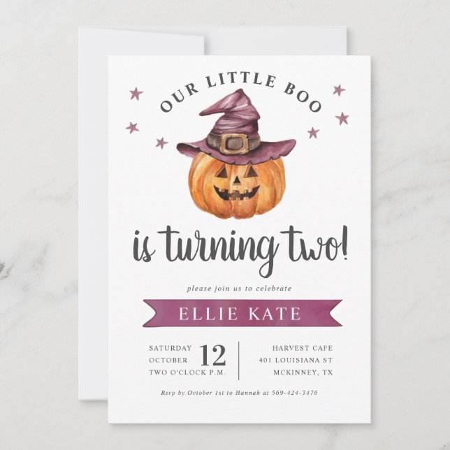 Peek A Boo Halloween Baby Shower Invitation (Front)