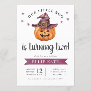 Peek A Boo Halloween Baby Shower Invitation