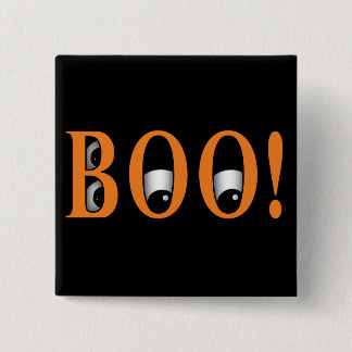 Peek a BOO! Halloween Eyes 15 Cm Square Badge