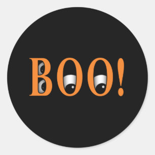 Peek a BOO! Halloween Eyes Classic Round Sticker