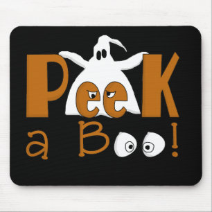 Peek A Boo Halloween T-shirts and Gifts Mouse Mat