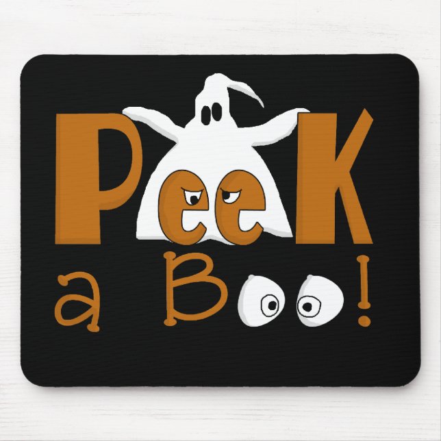 Peek A Boo Halloween T-shirts and Gifts Mouse Mat (Front)