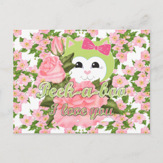 Peek-a-boo I love you Postcard