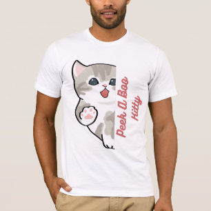 Peek A Boo Kitty Cute Cat T-Shirt