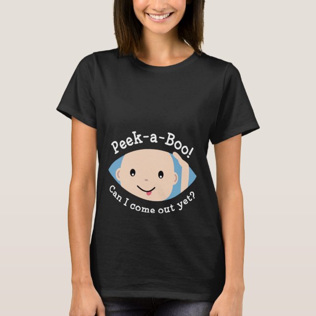 Peek-A-Boo Maternity T-Shirt (Front)