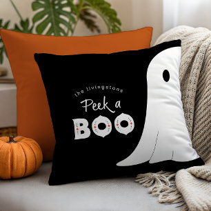 Peek a Boo Personalised Ghost Halloween Cushion