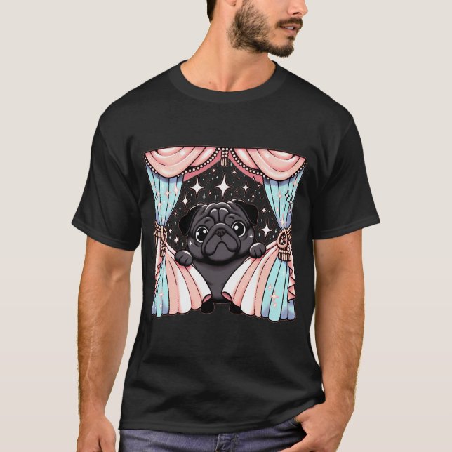 Peek-A-Boo Pug T-Shirt (Front)