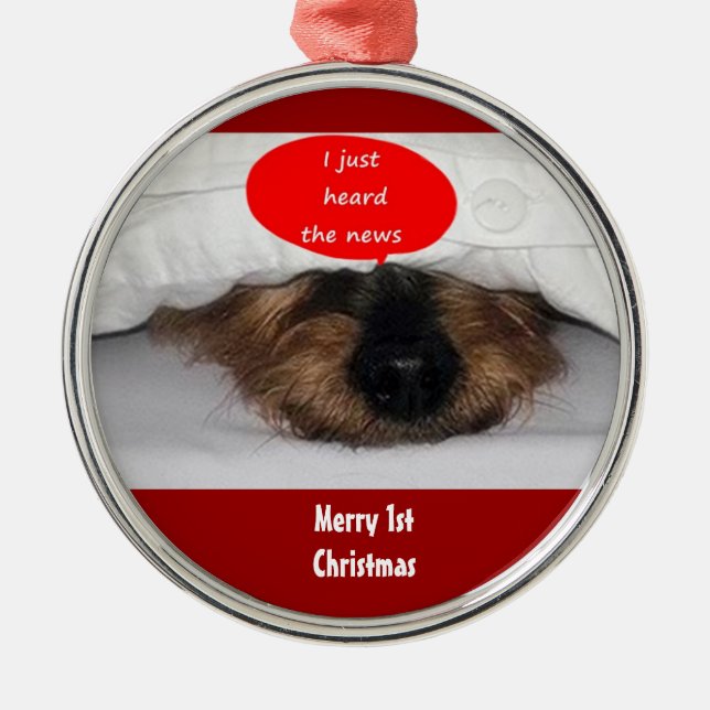PEEK A BOO PUP "1st CHRISTMAS ORNAMENT (Front)