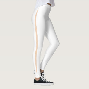 Peek-a-boo Skin Stripe Caucasian Beige Flesh Colou Leggings