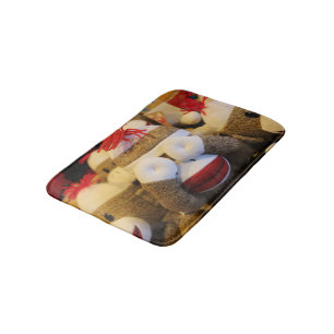 Peek-a-boo Sock Monkey Bath Mat