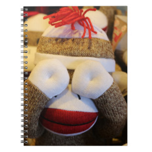 Peek-a-boo Sock Monkey Notebook