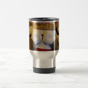 Peek-a-boo Sock Monkey Travel Mug