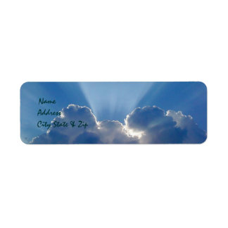 Peek-a-boo Sun and Clouds Address Labels