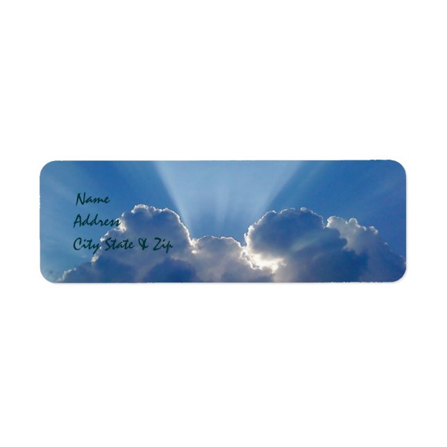 Peek-a-boo Sun and Clouds Address Labels (Front)