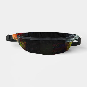 Peek Abstract Glitch Art Digital Distortion Grid Bum Bags