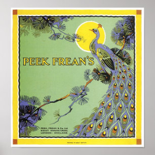 Peek Frean's Peacock Ad Poster